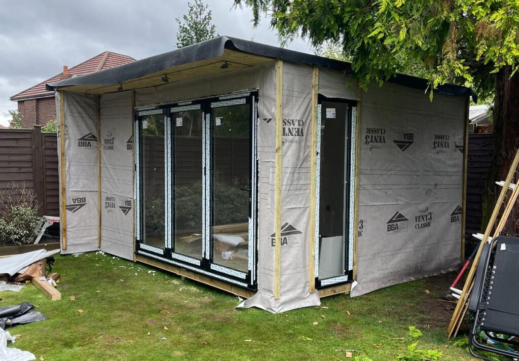 breathable membrane after insulation garden room