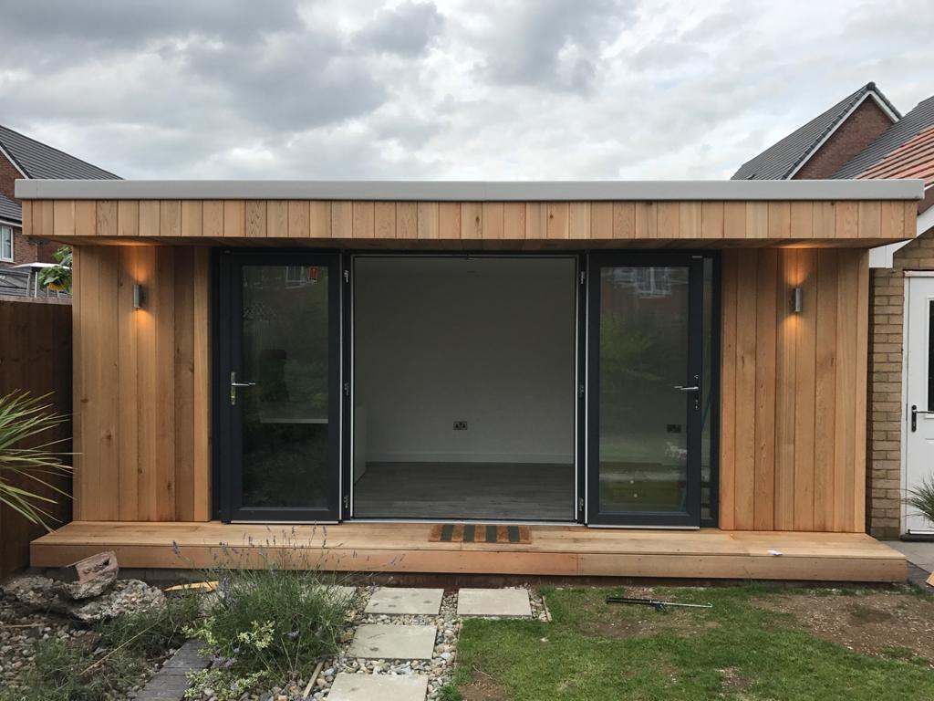 garden office doors open