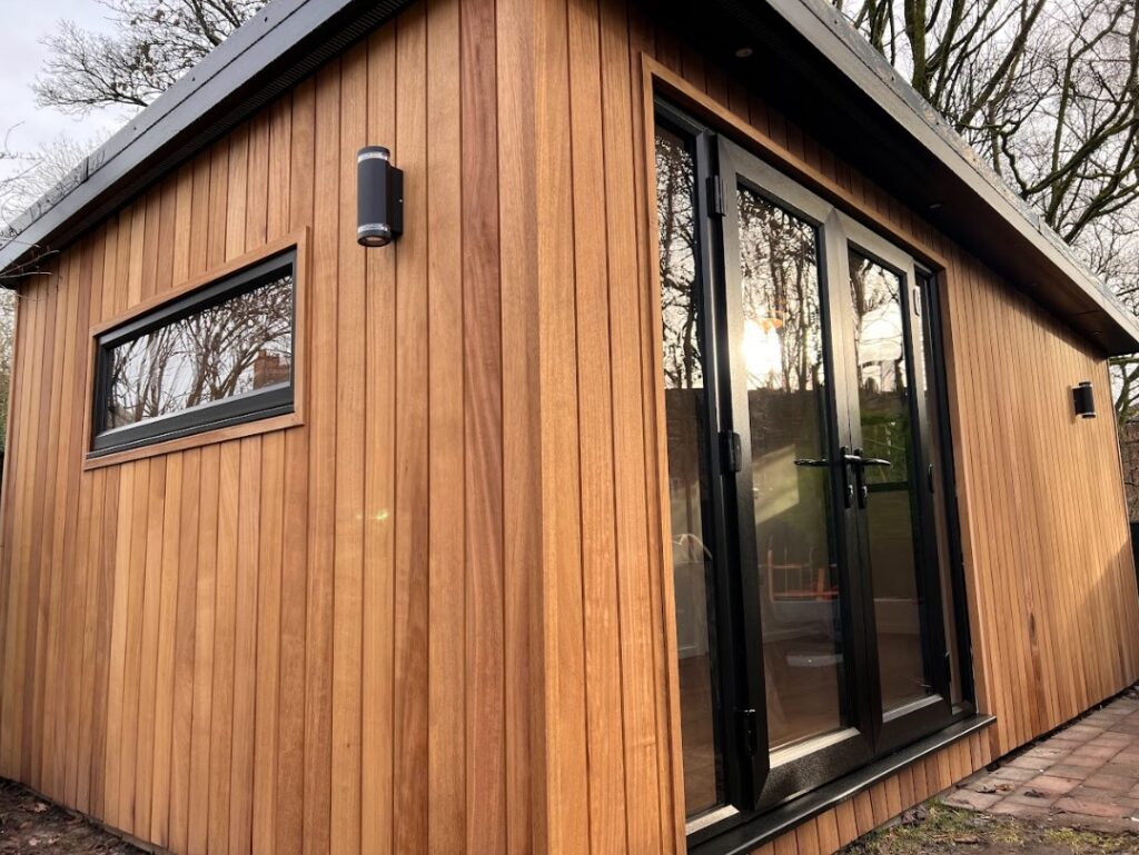 garden room costs close up cladding