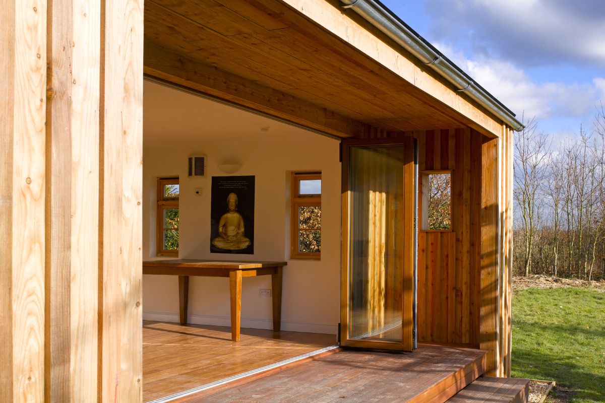 garden room extension with bifolds landscape