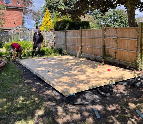 timber platform on top of ground screws