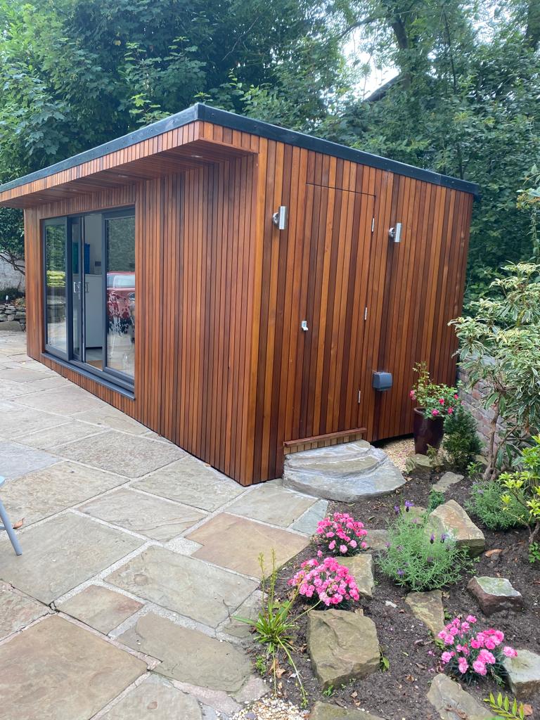 millbrow worsley garden room with landscaping